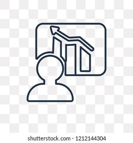 Growth vector outline icon isolated on transparent background, high quality linear Growth transparency concept can be used web and mobile