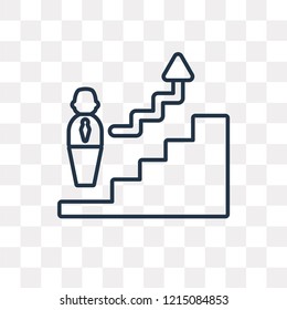 Growth vector outline icon isolated on transparent background, high quality linear Growth transparency concept can be used web and mobile