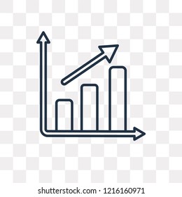 Growth vector outline icon isolated on transparent background, high quality linear Growth transparency concept can be used web and mobile