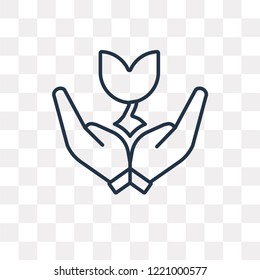 Growth vector outline icon isolated on transparent background, high quality linear Growth transparency concept can be used web and mobile