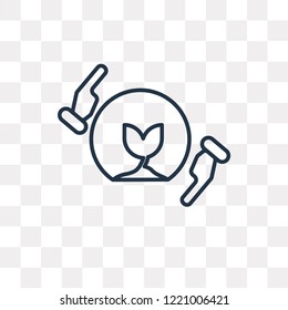 Growth vector outline icon isolated on transparent background, high quality linear Growth transparency concept can be used web and mobile