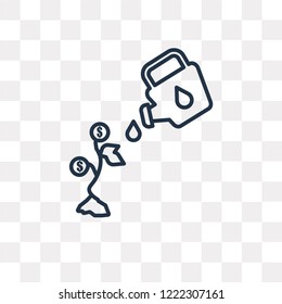 Growth vector outline icon isolated on transparent background, high quality linear Growth transparency concept can be used web and mobile