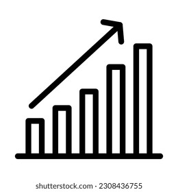 Growth Vector Thick Line Icon For Personal And Commercial Use.
