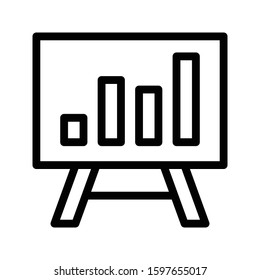 growth vector thin line icon 