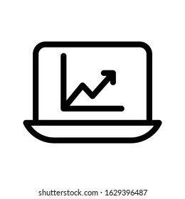 growth vector thin line icon 