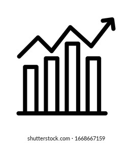 icono de la línea delgada del vector de crecimiento 