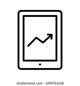 icono de la línea delgada del vector de crecimiento 