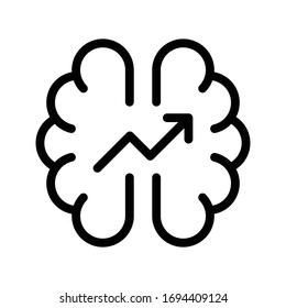 icono de la línea delgada del vector de crecimiento 
