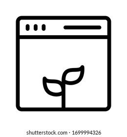 growth vector thin line icon 