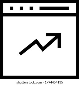 growth vector thin line icon 