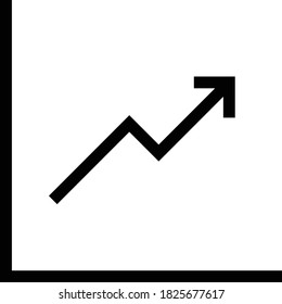 growth vector thin line icon 