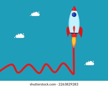 growth in volatile conditions. Optimization for growth. rocket launching to success