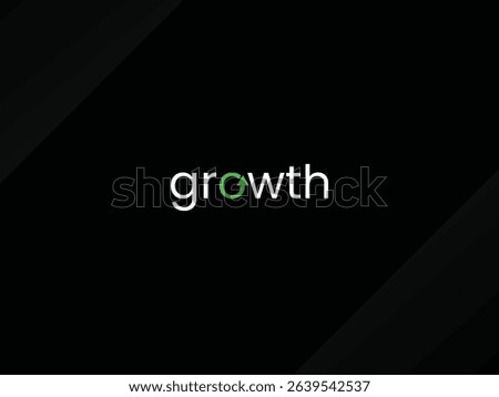 Growth wordmark logo design template for finance and invest