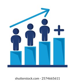 growth world overpopulation chart isolated