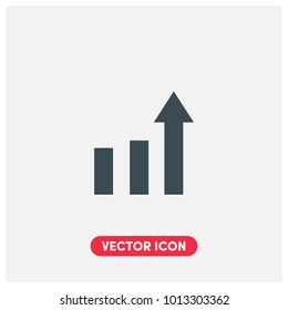 Growth,Arrow Vector Icon Illustration.Light Backround.Premium Quality.