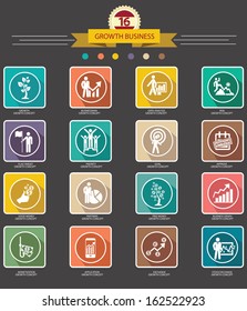 Growth,Business Concept,Human resource,Dark background version,vector
