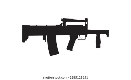 Groza assault automatic rifle vector icon