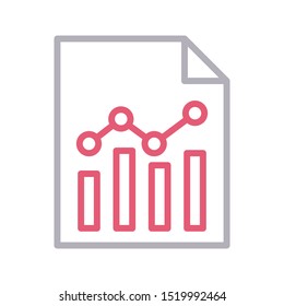 grpah file colour line vector icon