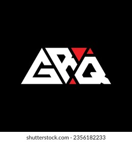 Diseño del logotipo de la letra triangular GRQ con forma triangular. Monograma de diseño del logotipo del triángulo GRQ. Plantilla de logotipo del vector del triángulo GRQ con color rojo. Logo triangular GRQ Diseño sencillo, elegante y lujoso.