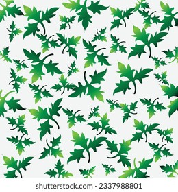 grren leaves seamless patterns illustration and background