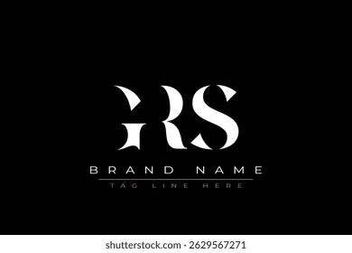 GRS abstract letter logo design. This logo is designed by three abstract letters.