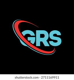 Diseño de Vector de logotipo de letra de polietileno baja GRS. Diseño de logotipo de poliéster inferior GRS. Logotipo de poliéster bajo.