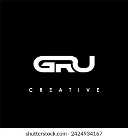 GRU Letter Initial Logo Design Template Vector Illustration