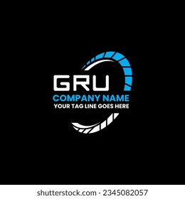GRU letter logo creative design with vector graphic, GRU simple and modern logo. GRU luxurious alphabet design  