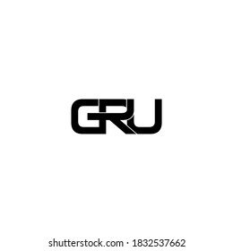 gru letter original monogram logo design