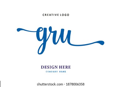 GRU lettering logo is simple, easy to understand and authoritative