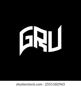 GRU logo design, GRU simple and modern logo. GRU luxurious alphabet design  
