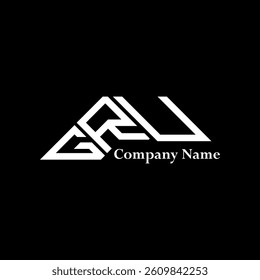 GRU logo design, GRU simple and modern logo. GRU luxurious alphabet design  
