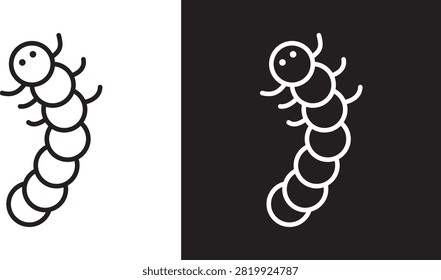 Grub icon design in filled and outlined style..