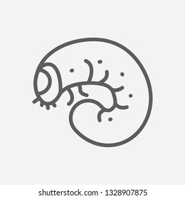 Grub icon line symbol. Isolated vector illustration of  icon sign concept for your web site mobile app logo UI design.