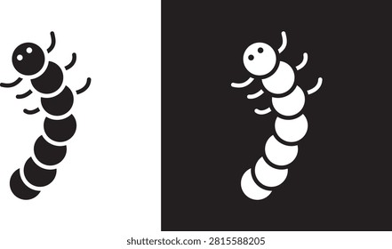 Grub icon linear graphics set..