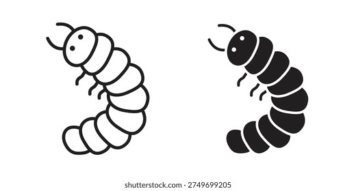Grub icon in a simple, black and white style.
