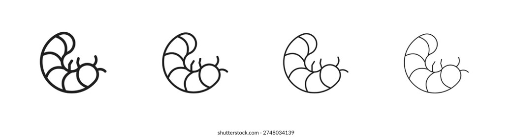 Grub icon. Simple graphic element set