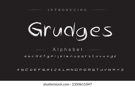 Grudges Best Alphabet Painting Paint Brush Beauty Script Logotype Font lettering handwritten