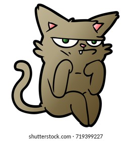 grumpy cartoon cat