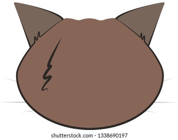 Grumpy cat Head from back