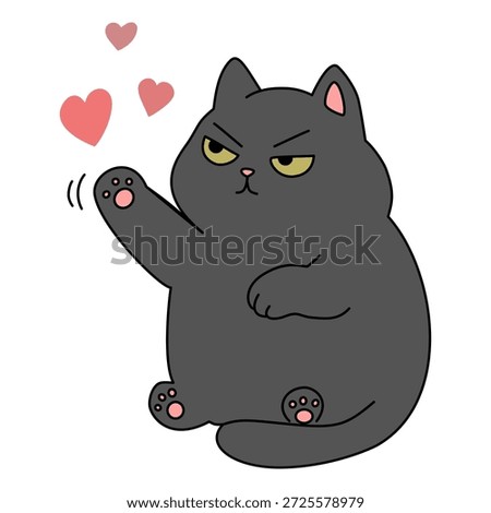Grumpy Cat with Hearts for Design