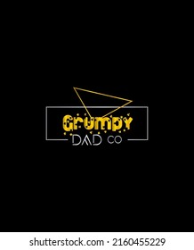 Grumpy dad co modern creative vector logo template 