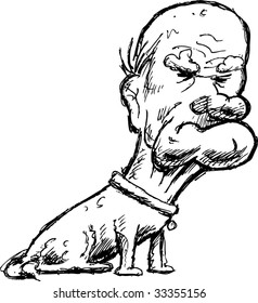 grumpy dog