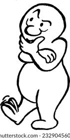 Grumpy, impatient, thinking, curious Gobbel. To be used when something is unclear or doubtfully true