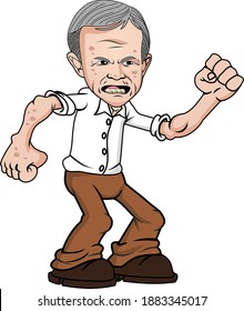 Grumpy Man Old Vector Stock Illustrations