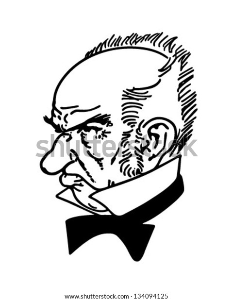 picture Grumpy Clipart Black And White https www shutterstock com image vector grumpy old man retro clip art 134094125