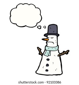 grumpy snowman cartoon