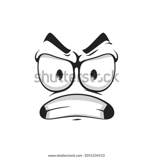 Grumpy Sullen Emoji Ireful Rageful Smile Stock Vector (Royalty Free ...