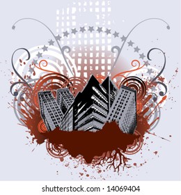 vector de ciudad gruesa