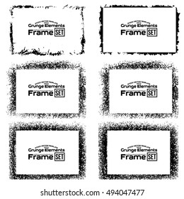 Grune frame set - isolated stock vector design template